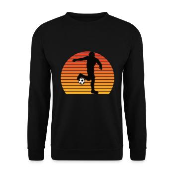Fußballspieler - Unisex Pullover - Schwarz - Vorne - Alina (178cm) & Michal (187cm)