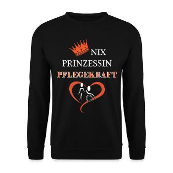 Altenpflegerin Pflegedienst Pflegehelferin Pflege - Unisex Pullover - Schwarz - Vorne - Alina (178cm) & Michal (187cm)