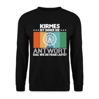 Schausteller - Unisex Pullover - Schwarz - Vorne - Alina (178cm) & Michal (187cm)