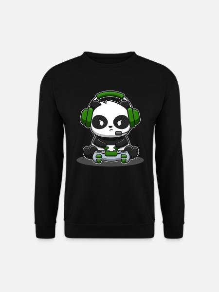 Panda Gamer Controller Gaming Panda Bear jeu vidéo - Sweat-shirt Unisexe - noir