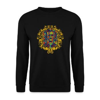 Edgar Allan Poe Vintage - Unisex Sweatshirt - black - Front - Alina (178cm) & Michal (187cm)