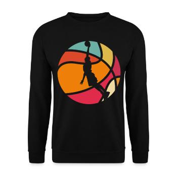 Cool basketball basketball player gift - Unisex Sweatshirt - black - Front - Alina (178cm) & Michal (187cm)