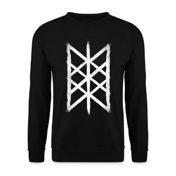 Net of Wyrd Destiny Germanic Vikings gift - Unisex Sweatshirt - black - Front - Alina (178cm) & Michal (187cm)