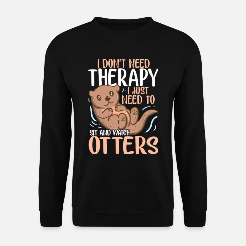 Otter Tier - Unisex Pullover - Schwarz