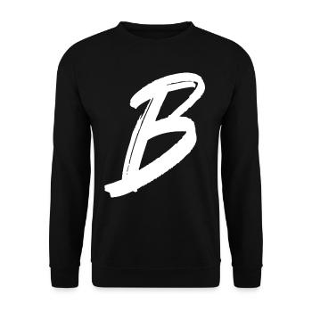 B - Unisex Sweatshirt - black - Front - Alina (178cm) & Michal (187cm)