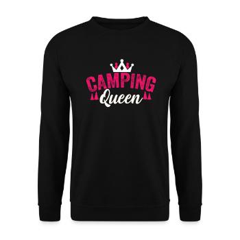 Camping Queen - Sweat-shirt Unisexe - noir - Devant - Alina (178cm) & Michal (187cm)