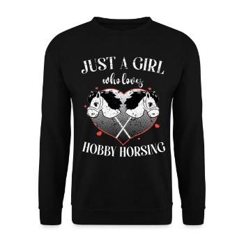 Cheval cheval cheval cheval hobby Horsing Horses - Sweat-shirt Unisexe - noir - Devant - Alina (178cm) & Michal (187cm)