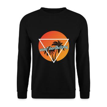 St. Barthelemy vacation and holiday destination - Unisex Sweatshirt - black - Front - Alina (178cm) & Michal (187cm)