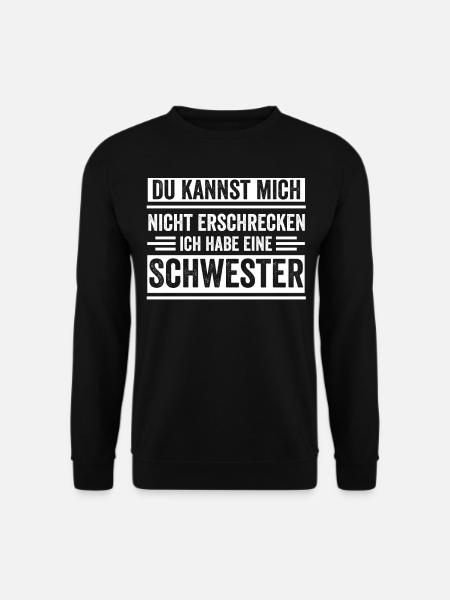 Schwester Geschwister - Unisex Pullover - Schwarz