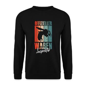 Lustiges Honig Bienen Design Waben Inspektor - Unisex Pullover - Schwarz - Vorne - Alina (178cm) & Michal (187cm)