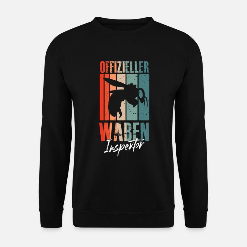 Lustiges Honig Bienen Design Waben Inspektor - Unisex Pullover - Schwarz
