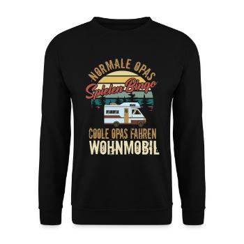 Camping-cars Cool Grandpas Drive - Camping Design - Sweat-shirt Unisexe - noir - Devant - Alina (178cm) & Michal (187cm)