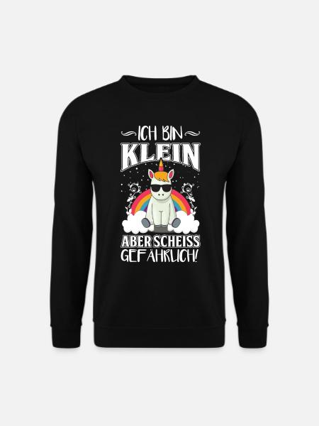 Ich Bin Klein Aber Scheiss Gefährlich Einhorn - Unisex Pullover - Schwarz