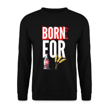 Born for Cola Korn - Unisex Sweatshirt - black - Front - Alina (178cm) & Michal (187cm)