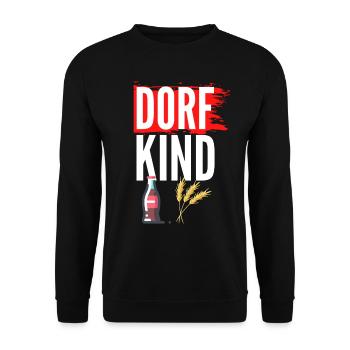 Dorfkind - Cola Korn - Unisex Pullover - Schwarz - Vorne - Alina (178cm) & Michal (187cm)