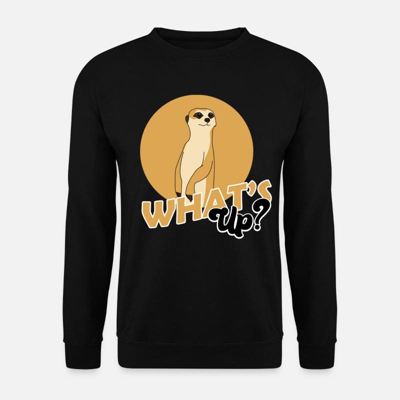 Erdmännchen, Erdmännchen süss, Erdmännchen Wache - Unisex Pullover - Schwarz