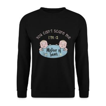 Zwillinge - Unisex Pullover - Schwarz - Vorne - Alina (178cm) & Michal (187cm)