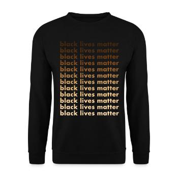 Black Lives Matter Black Lives Matter - Unisex Pullover - Schwarz - Vorne - Alina (178cm) & Michal (187cm)