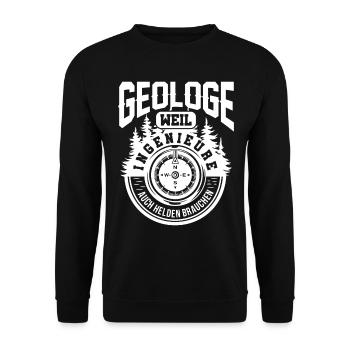 Geologe - Unisex Pullover - Schwarz - Vorne - Alina (178cm) & Michal (187cm)