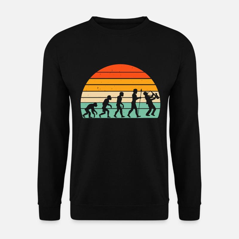 Evolution Saxophonspieler - Unisex Pullover - Schwarz