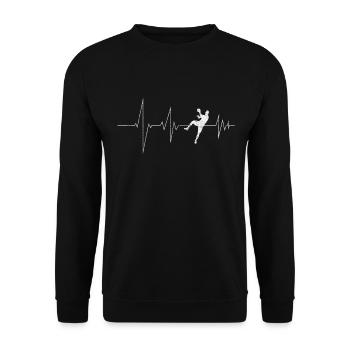 volleyball - Unisex Sweatshirt - black - Front - Alina (178cm) & Michal (187cm)