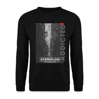 Azerbaijan - Unisex Sweatshirt - black - Front - Alina (178cm) & Michal (187cm)