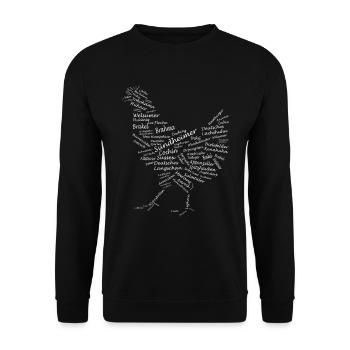chicken chicken breeding rooster hen chick - Unisex Sweatshirt - black - Front - Alina (178cm) & Michal (187cm)