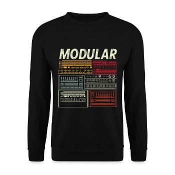 ADSR Modular Life Synthesizer - Unisex Pullover - Schwarz - Vorne - Alina (178cm) & Michal (187cm)