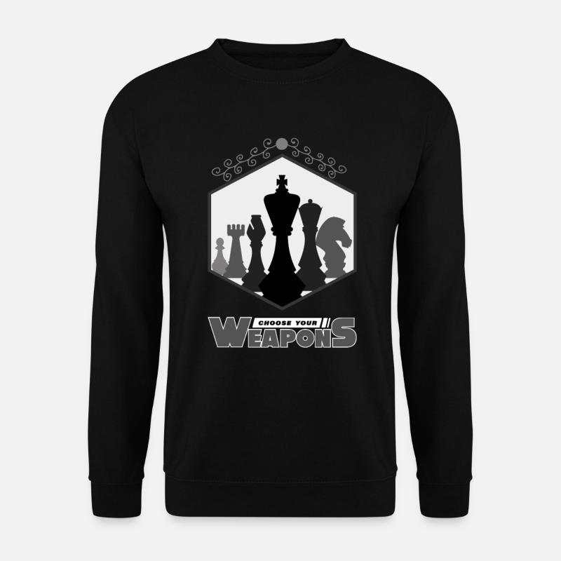 Échecs, joueurs d'échecs, échecs - Sweat-shirt Unisexe - noir