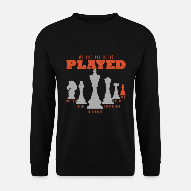 Chess, chess pawns, chess king - Unisex Sweatshirt - black