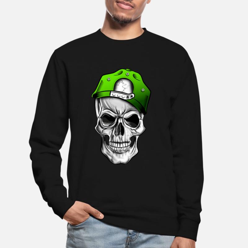 Totenkopf oder Schädel, Skull mit Baseballkappe Unisex Pullover