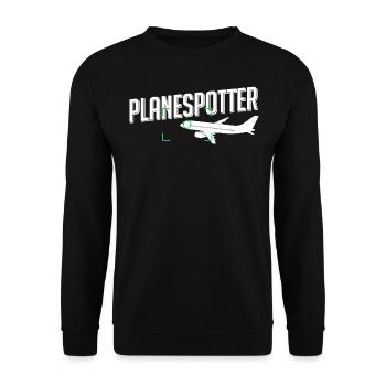 Planespotter - Unisex Pullover - Schwarz - Vorne - Alina (178cm) & Michal (187cm)