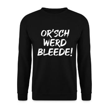 Sächsisch Sachsen Urlaub Geburtstag Weihnachten - Unisex Pullover - Schwarz - Vorne - Alina (178cm) & Michal (187cm)