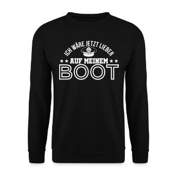 Boot - Unisex Pullover - Schwarz - Vorne - Alina (178cm) & Michal (187cm)