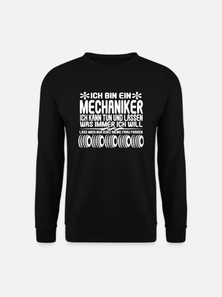 Mechaniker Kfz Mechatroniker Sprüche Geschenk - Unisex Pullover - Schwarz