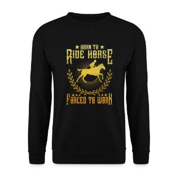 Pferdesport - Unisex Pullover - Schwarz - Vorne - Alina (178cm) & Michal (187cm)