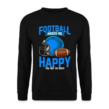 American football - Unisex Pullover - Schwarz - Vorne - Alina (178cm) & Michal (187cm)
