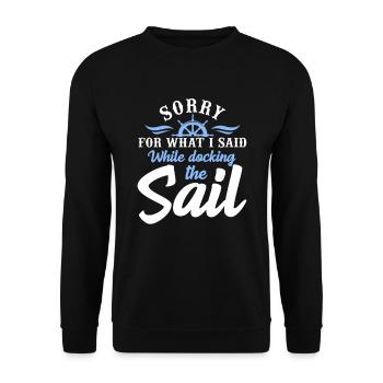 sailing - Unisex Sweatshirt - black - Front - Alina (178cm) & Michal (187cm)