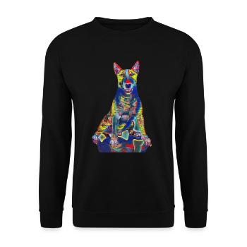 Bull Terrier millésime - Sweat-shirt Unisexe - noir - Devant - Alina (178cm) & Michal (187cm)