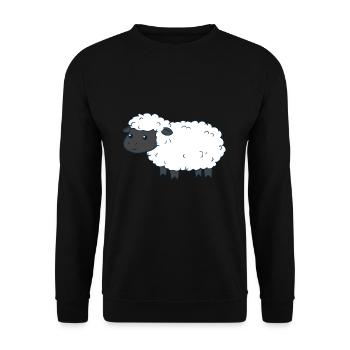 Cute Sheep - Unisex Pullover - Schwarz - Vorne - Alina (178cm) & Michal (187cm)