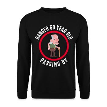 50 ans cadeau d'anniversaire homme 50 ans - Sweat-shirt Unisexe - noir - Devant - Alina (178cm) & Michal (187cm)
