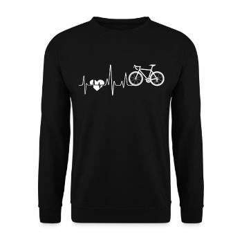 Bicycle Bicycle Heartbeat - Unisex Sweatshirt - black - Front - Alina (178cm) & Michal (187cm)