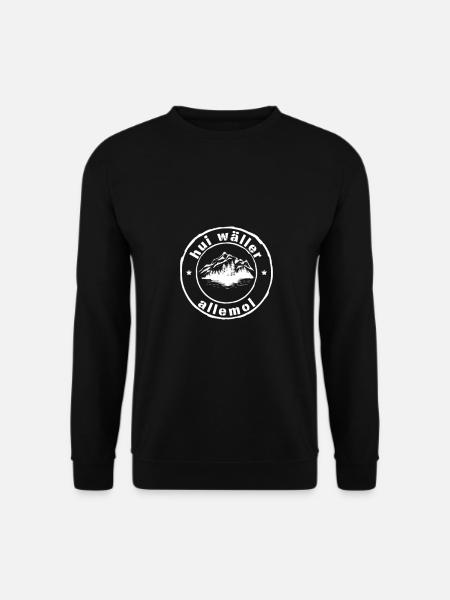hui wäller allemol Westerwald lustig Geschenk - Unisex Pullover - Schwarz