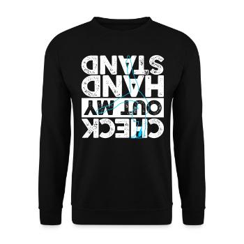 do gymnastics - Unisex Sweatshirt - black - Front - Alina (178cm) & Michal (187cm)