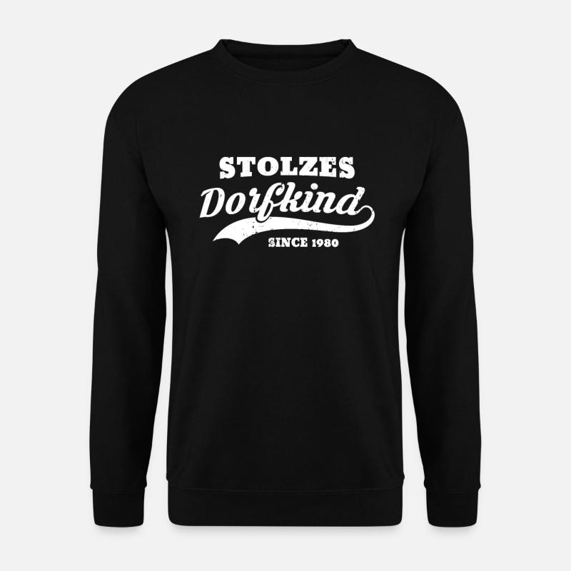 Stolzes Dorf-kind since 1980 Jahrgang Geburtsjahr - Unisex Pullover - Schwarz