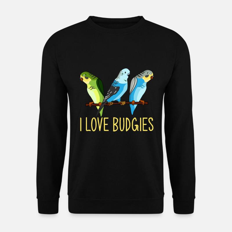Wellensittich, Wellensittich Vintage, Budgie - Unisex Pullover - Schwarz