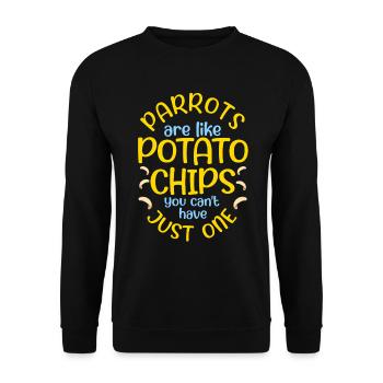 parrot - Unisex Sweatshirt - black - Front - Alina (178cm) & Michal (187cm)