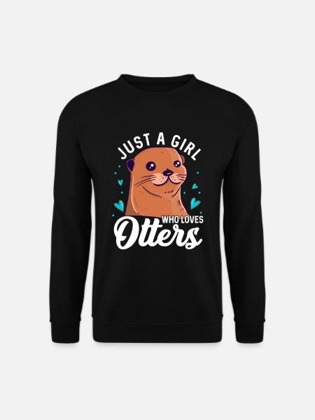 Otter Tier - Unisex Pullover - Schwarz