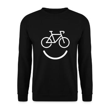 Bicycle laughing fun funny - Unisex Sweatshirt - black - Front - Alina (178cm) & Michal (187cm)