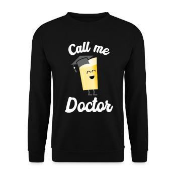 Call Me Doctor Graduation Vintage 2020 - Unisex Sweatshirt - black - Front - Alina (178cm) & Michal (187cm)